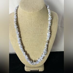 Elegant White Beaded Necklace